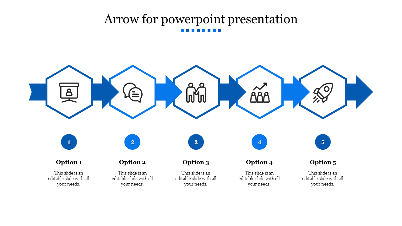 arrow for powerpoint presentation-5-Blue